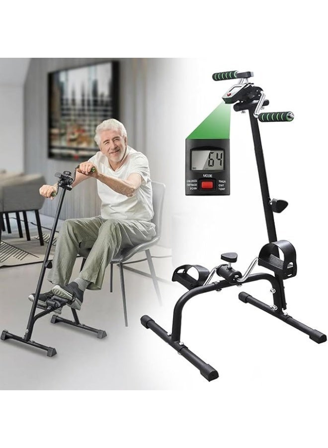 RION Pedal Exerciser Bike for Seniors Portable Cycle Machine for Arms and Legs Knee with LCD Monitor Counter Physical Peddler Exercise Equipment Upper and Lower Limb Trainer for Great Gift Elderly Home Gym - Image 1