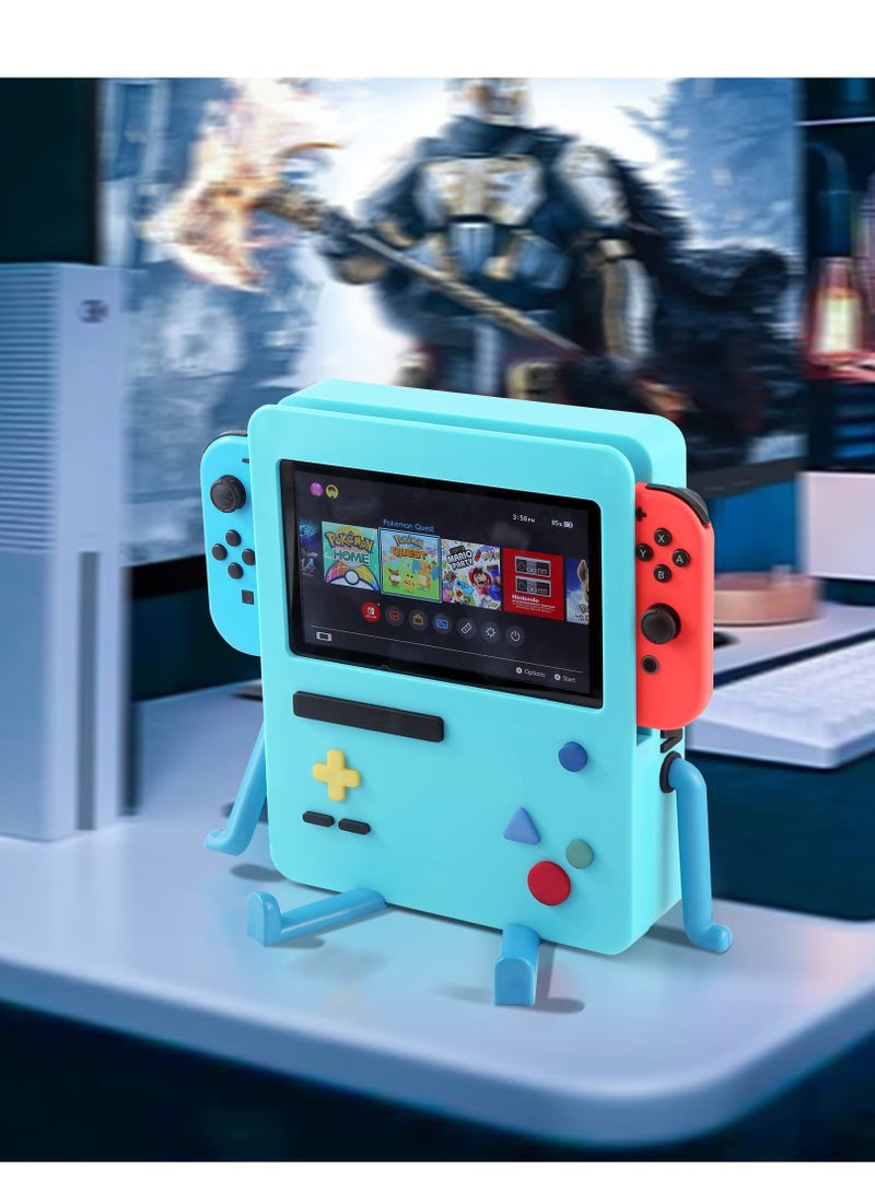 KASTWAVE Game Console Stand for Nintendo Switch, Cute Cartoon Handheld Game Console Screen Support Stand Hands-free Support Plate for Protection and Portability (blue) - Image 2