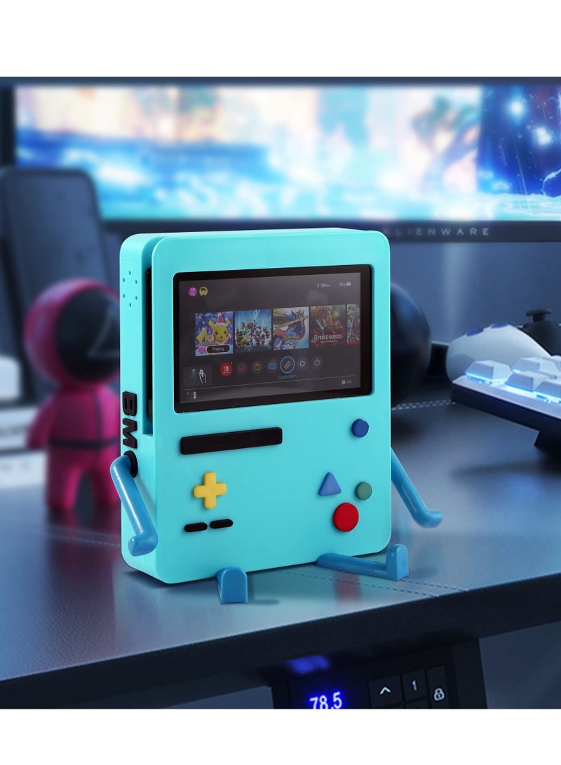 KASTWAVE Game Console Stand for Nintendo Switch, Cute Cartoon Handheld Game Console Screen Support Stand Hands-free Support Plate for Protection and Portability (blue) - Image 3