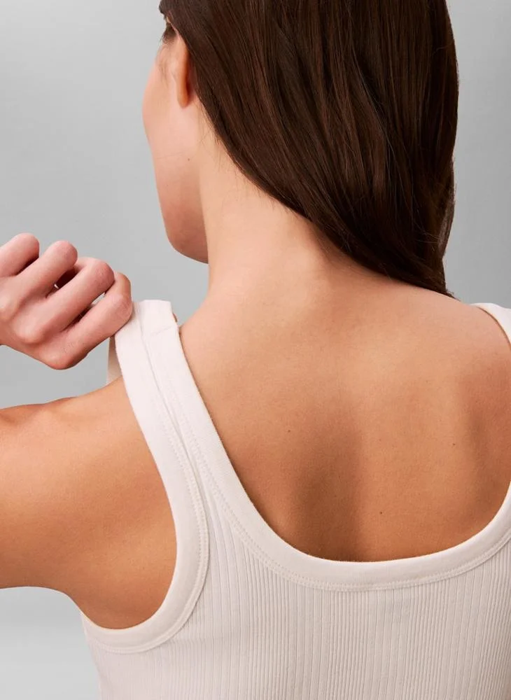 Calvin Klein  Slim Ribbed Cotton Tank Top for Women | Best Price UAE
