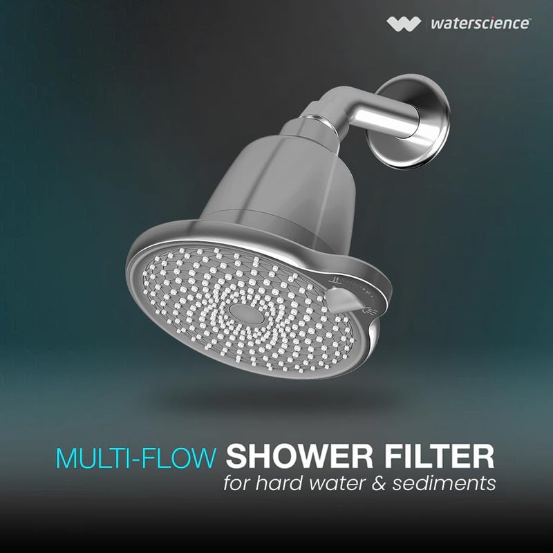 WaterScience CLEO Multi Flow Shower Filter for Bathroom | Water Softener for Home | Hard Water Softener for Shower | 3 Flow Modes | 5 inch Easy Clean Nozzle - CLEO-SFM-524-E - Image 2