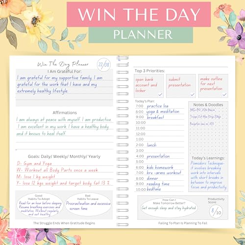 LAURET BLANC Daily Planner and Organizer, Affirmation and Gratitude Journal- A5, 80 GSM, 160 Pages. Plan for 80 Days. - Image 2