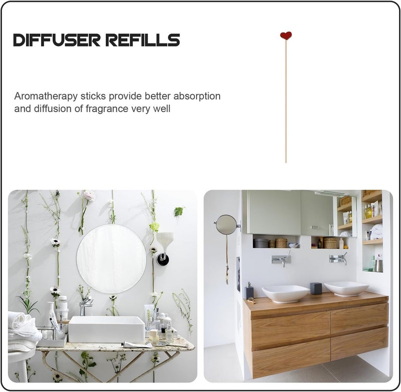 Reed Diffuser Sticks Aromatherapy Fragrance Sticks Natural Rattan 20Pcs Set for Home Vase Décor and Essential Oil Diffusers - Image 5