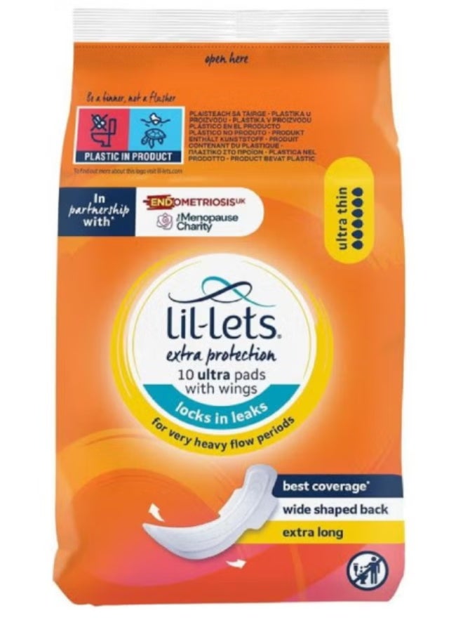 LILLETS ULTRA THIN EXTRA LONG PADS 10'S