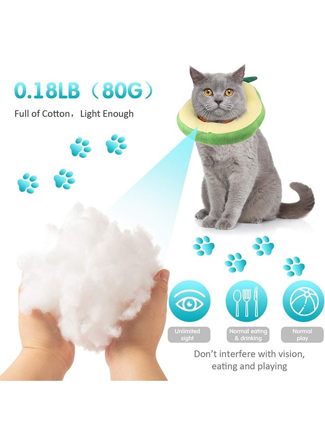 Generic Cat recovery collar, collar for cats, recovery collar, adjustable protective collar healing cone comfortable soft edge designed for cats, dogs(Avocado shape)  - Image 3