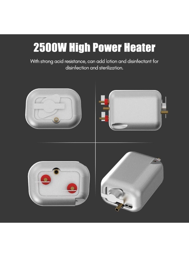 توبي منظف ​​بخاري محمول باليد بقوة ٢٥٠٠ واط من توبي - آلة تنظيف عالية الضغط بدرجة حرارة عالية مع رؤوس فرشاة وقفازات للمطبخ والأثاث والحمام والسيارة - Image 3