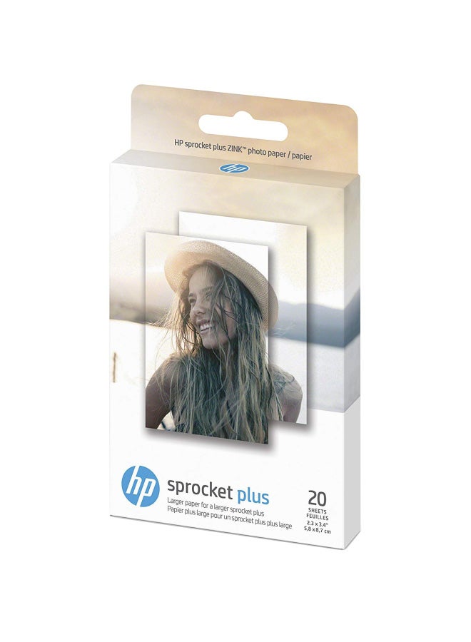 HP 20-Piece Sticky-Backed Photo Paper Set - Image 1