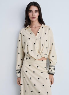 MANGO Embroidered Flared Skirt  - Image 3