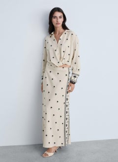 MANGO Embroidered Flared Skirt  - Image 4