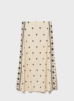 MANGO Embroidered Flared Skirt  - Image 5