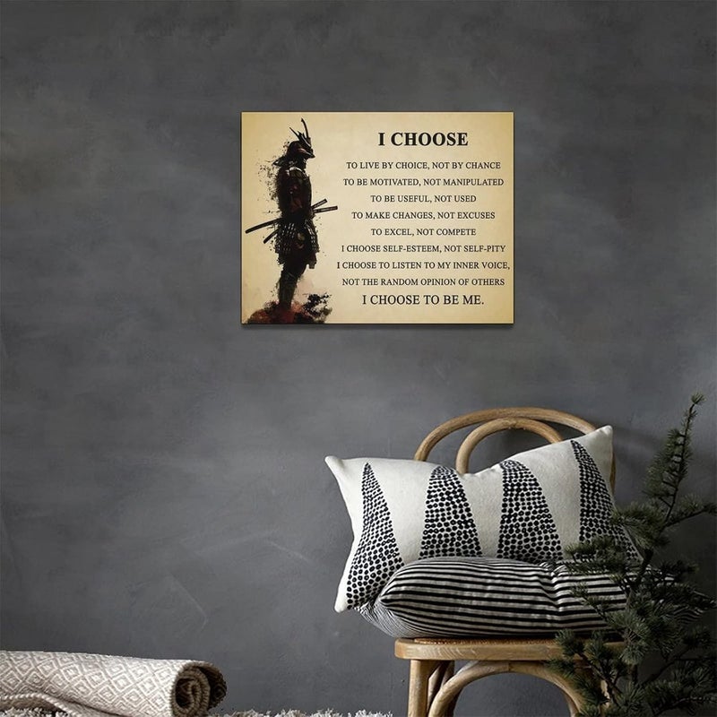 Tijuboni Motivational Canvas Wall Art - Japanese Samurai - Image 2