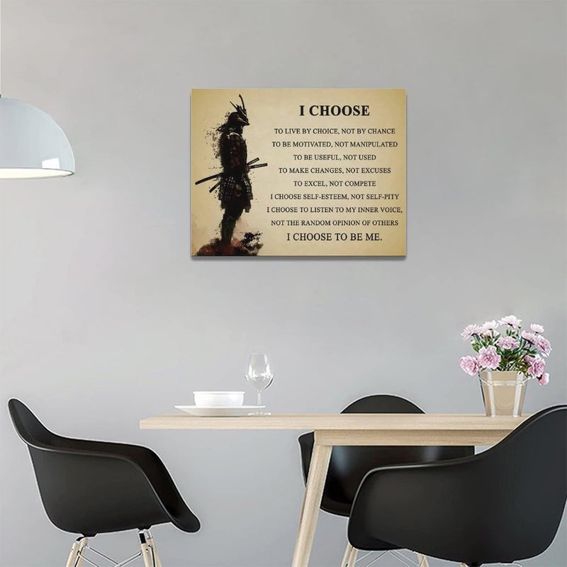 Tijuboni Motivational Canvas Wall Art - Japanese Samurai - Image 3