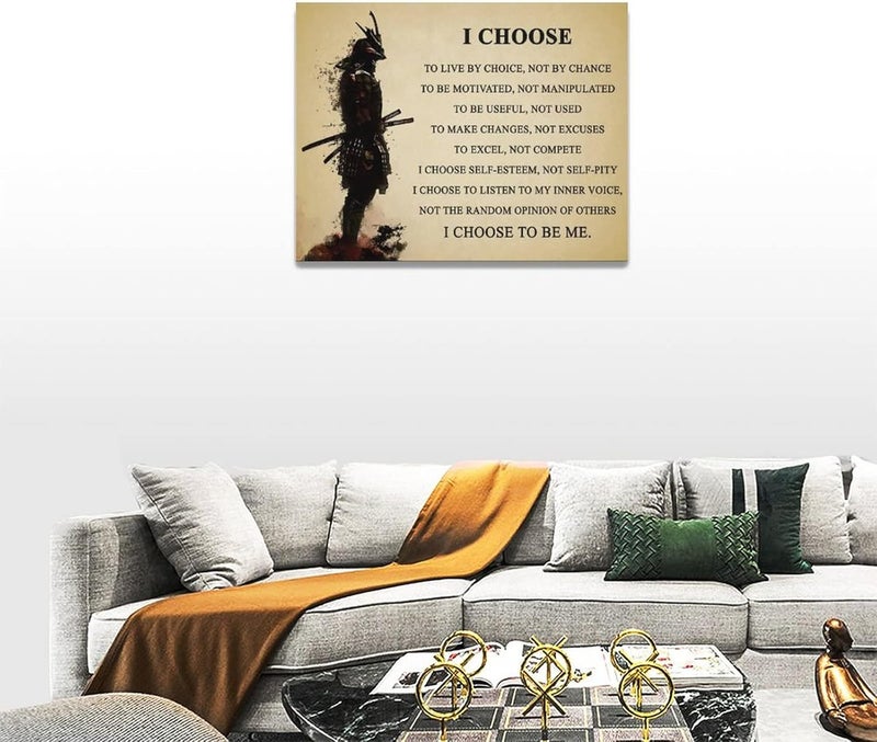 Tijuboni Motivational Canvas Wall Art - Japanese Samurai - Image 4