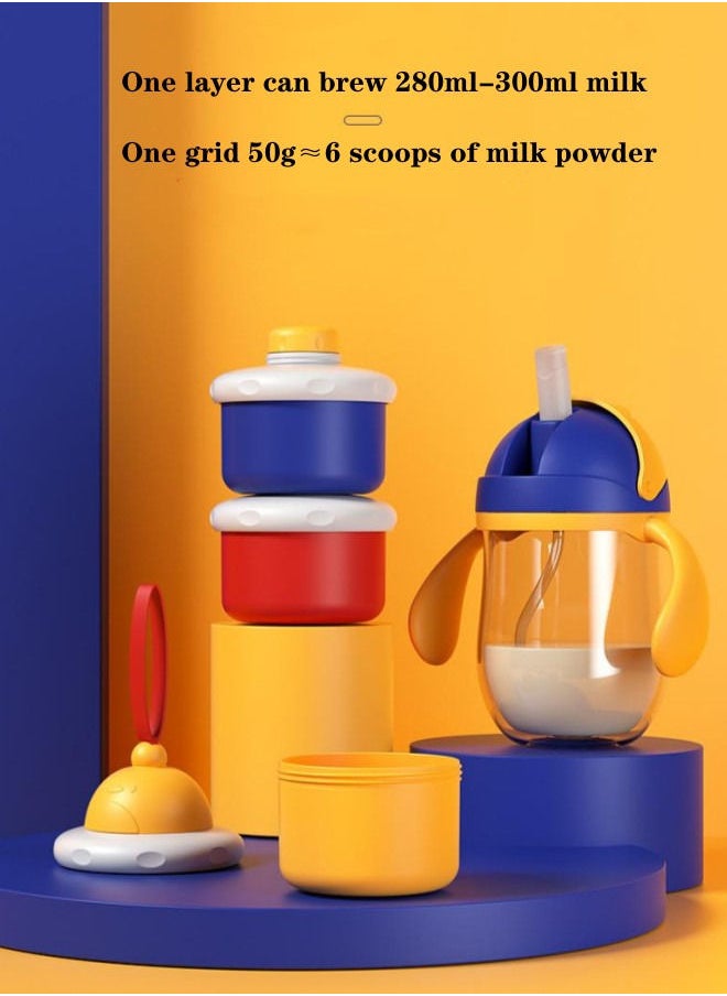 3 Layers Milk Powder Compartment Infant Milk Powder Box Separate Layers - Multicolor