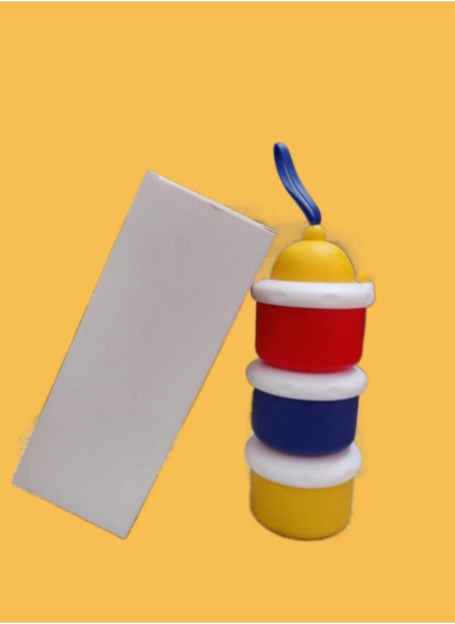 3 Layers Milk Powder Compartment Infant Milk Powder Box Separate Layers - Multicolor
