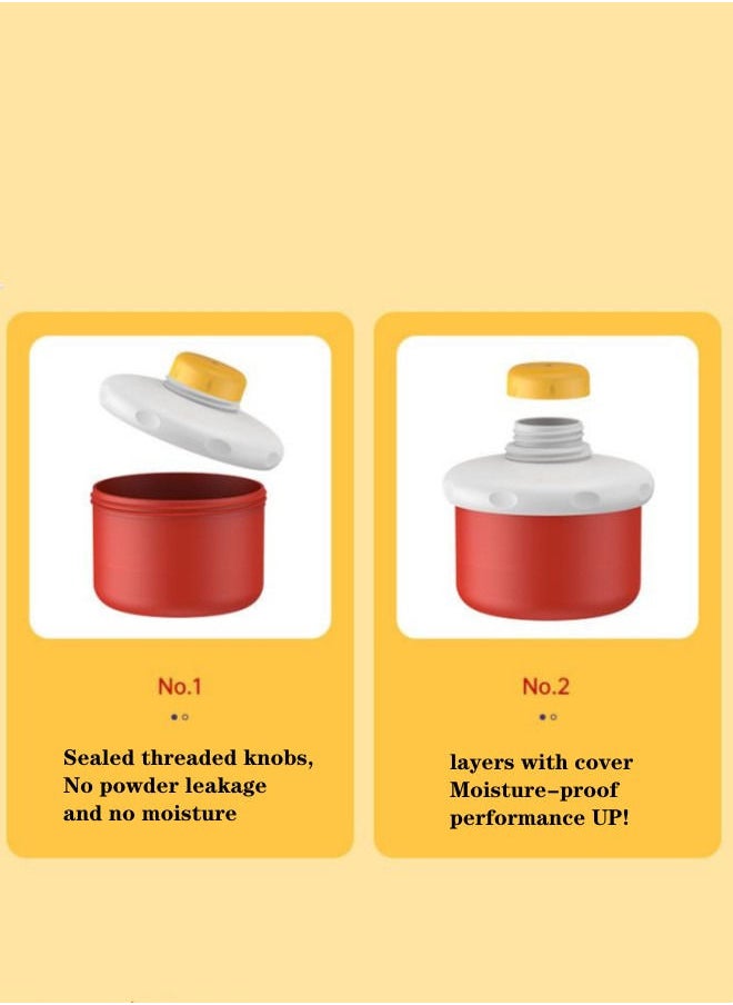 3 Layers Milk Powder Compartment Infant Milk Powder Box Separate Layers - Multicolor