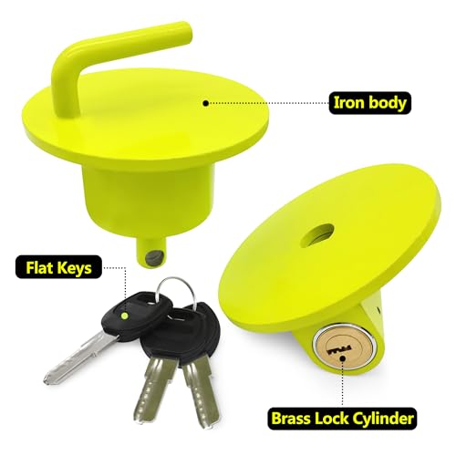 KAYCENTOP Lunette Tow Ring Lock, Pintle Hitch Lock, Tow Eye Lock for 2-1/2 to 3 Inch Lunette Eyes, Bright Green - Image 3