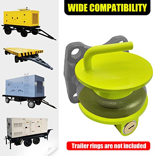 KAYCENTOP Lunette Tow Ring Lock, Pintle Hitch Lock, Tow Eye Lock for 2-1/2 to 3 Inch Lunette Eyes, Bright Green - Image 5