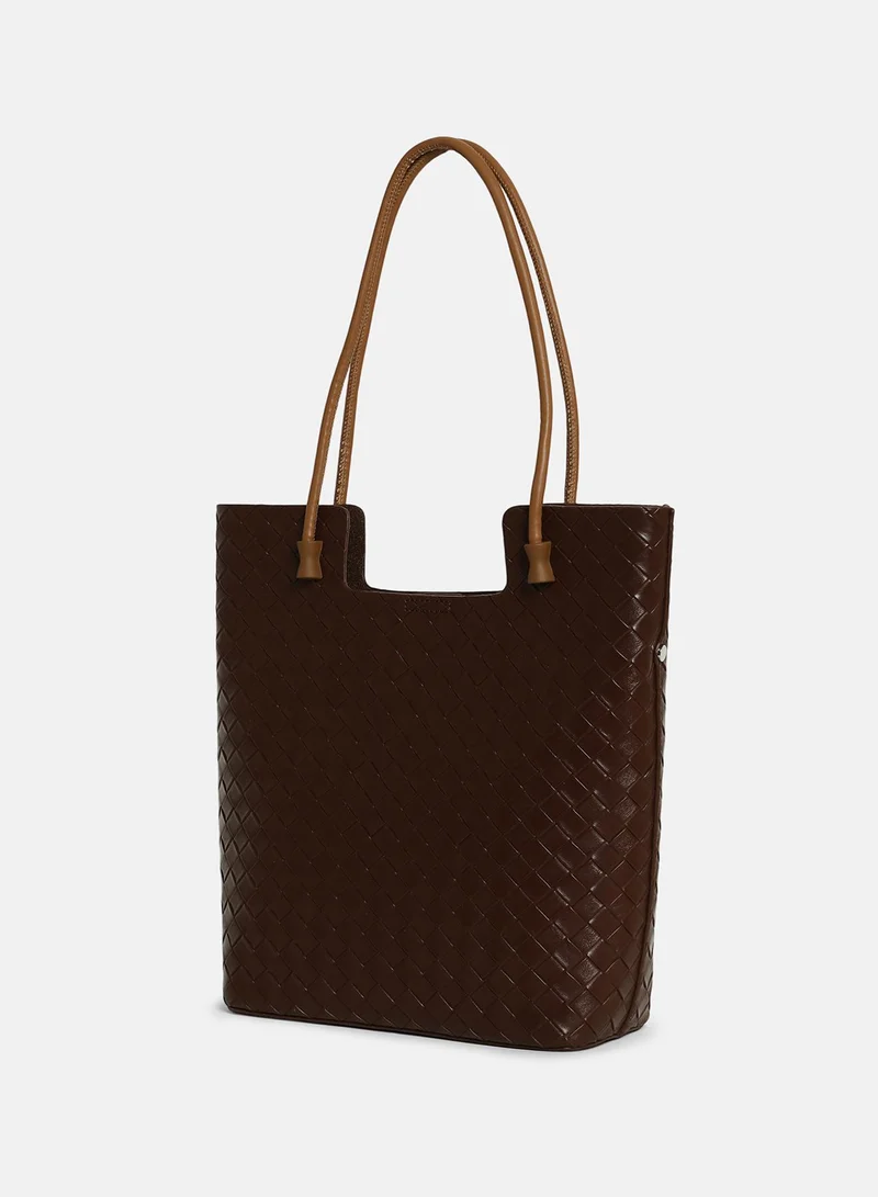 Haute Sauce Solid Zip Lock Regular Vegan Leather Hand Bag For Women