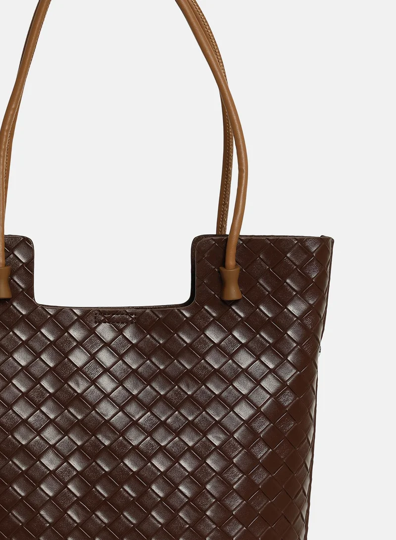 Haute Sauce Solid Zip Lock Regular Vegan Leather Hand Bag For Women