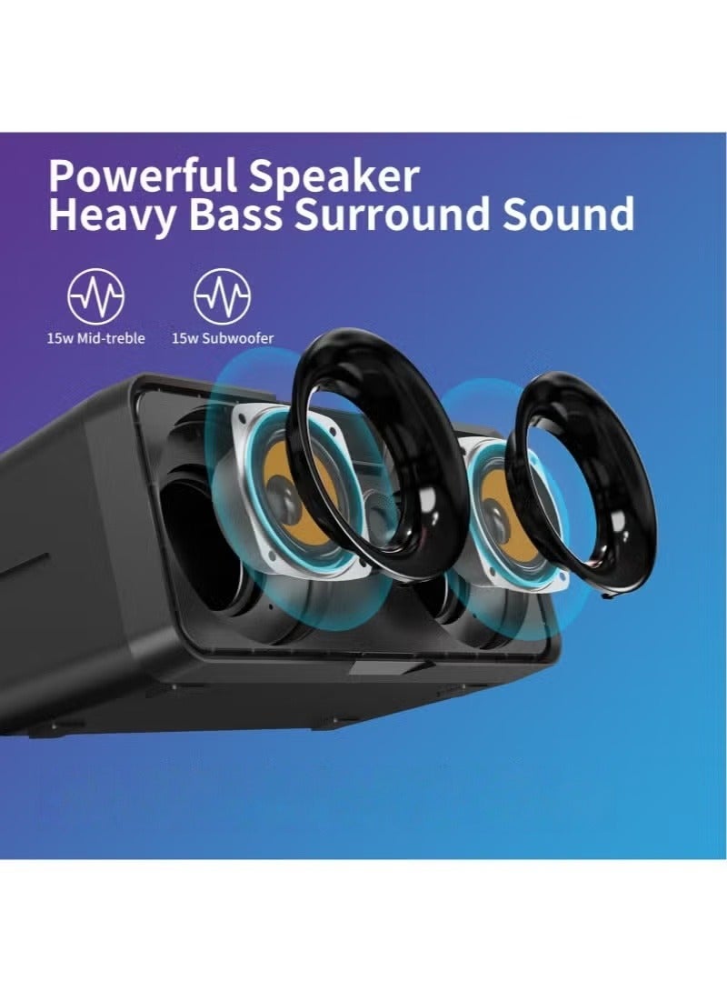 SDRD Karaoke Machine with 2 UHF Wireless Microphones, Portable Bluetooth Speaker - Image 3