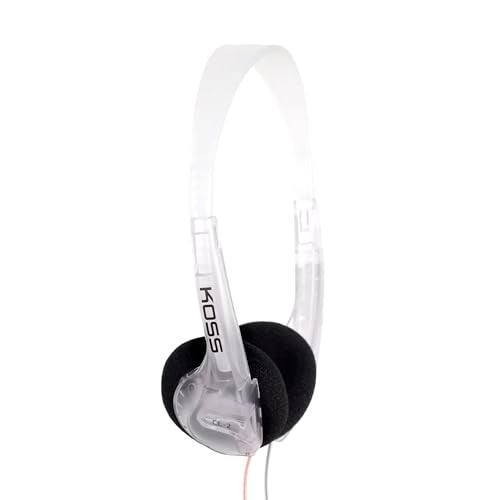 Koss CL/2 Clear Transparent On-Ear Headphone, Retro Look, Lightweight, 3.5mm Jack, 6 Foot Cord - Image 1