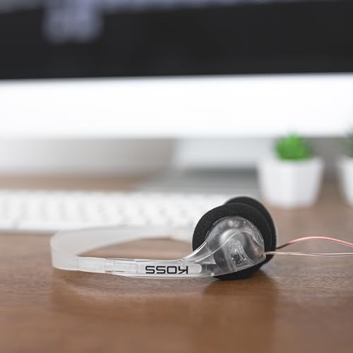 Koss CL/2 Clear Transparent On-Ear Headphone, Retro Look, Lightweight, 3.5mm Jack, 6 Foot Cord - Image 5