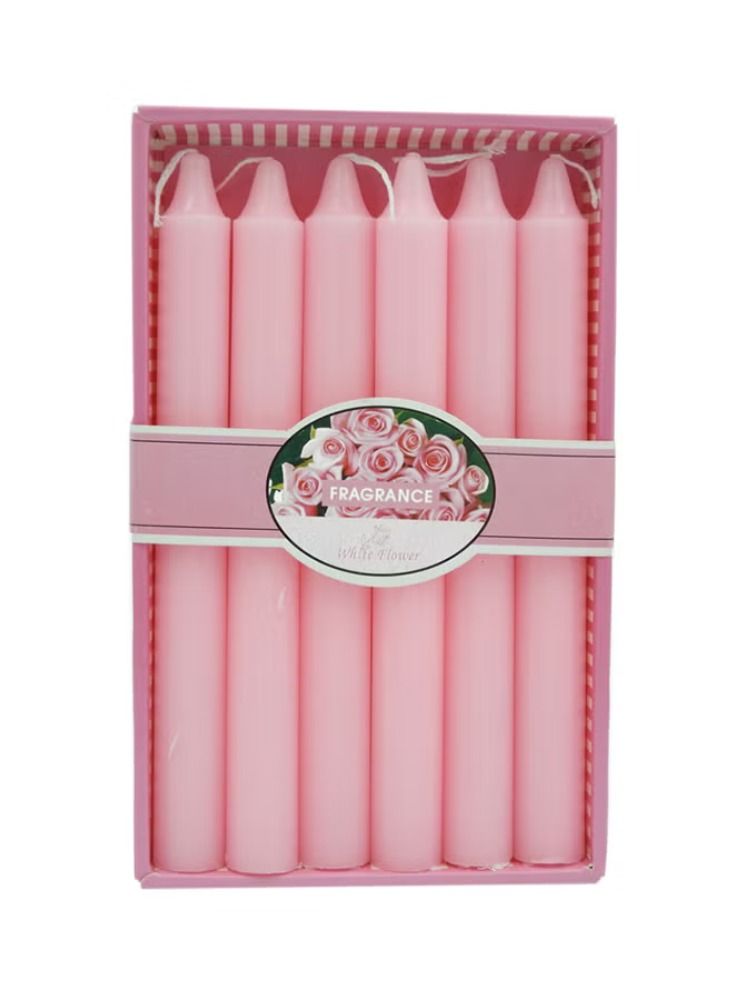 Dream Zone 6-Piece Scented Rose Candle Pink 20centimeter - Image 1