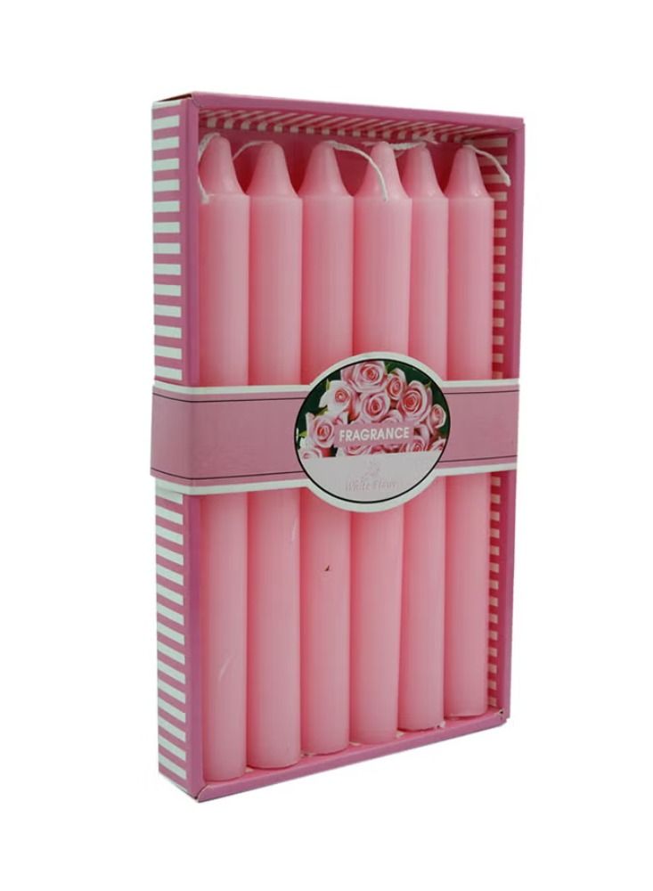 Dream Zone 6-Piece Scented Rose Candle Pink 20centimeter - Image 2