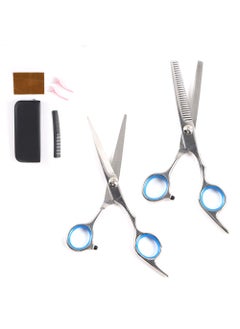 Professional Hair Cutting Scissors Thinning Teeth Shears with Carbon Comb Set Stainless Steel 65 inch Razor Edge Haircut Shears Kit for Home Salon Barber