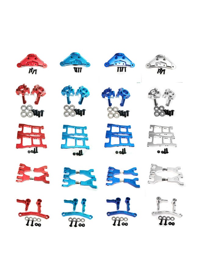 Red Cat 1/10 XTE Big Foot XBE Car Upgrade Parts Steering Assembly Front And Rear Swing Arm Steering Cup Pressure Plate-Color:Front Upper Swing Arm [dark Blue]]