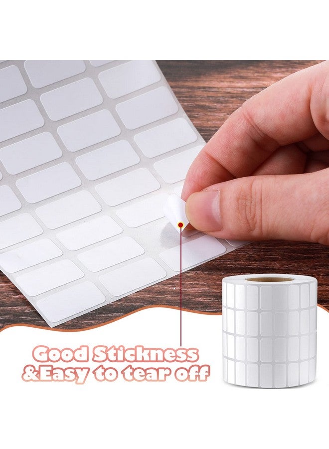 مارسبارك 10000 قطعة من ملصقات حاويات تخزين اللوحة الماسية، ملصقات فنية من الألماس الأبيض، ملصقات فنية لرقم الاسم، ملصقات صغيرة ذاتية اللصق، ملصقات مستطيلة صغيرة فارغة، ملصقات قابلة للكتابة لمكتب DIY - Image 4
