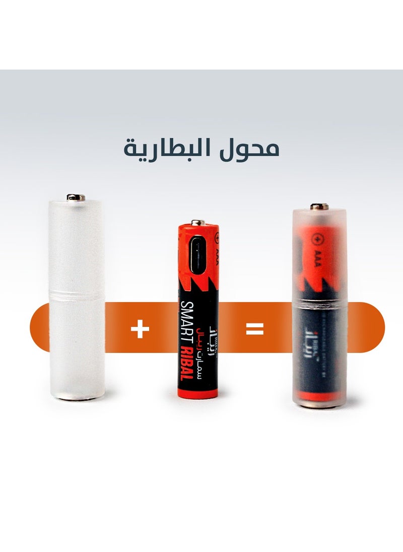 ريبال 8 محولات بطاريات من AAA إلى AA  - Image 2