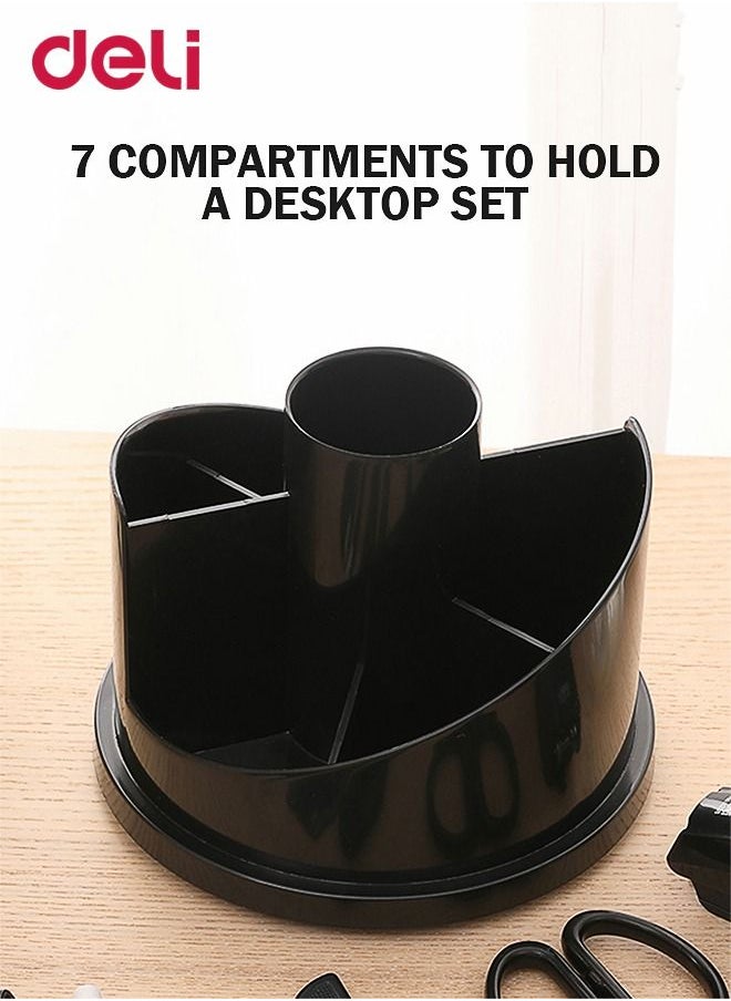 Deli Rotatable Multifunctional Desk Organizer And Multipurpose Pen Holder  - Image 2
