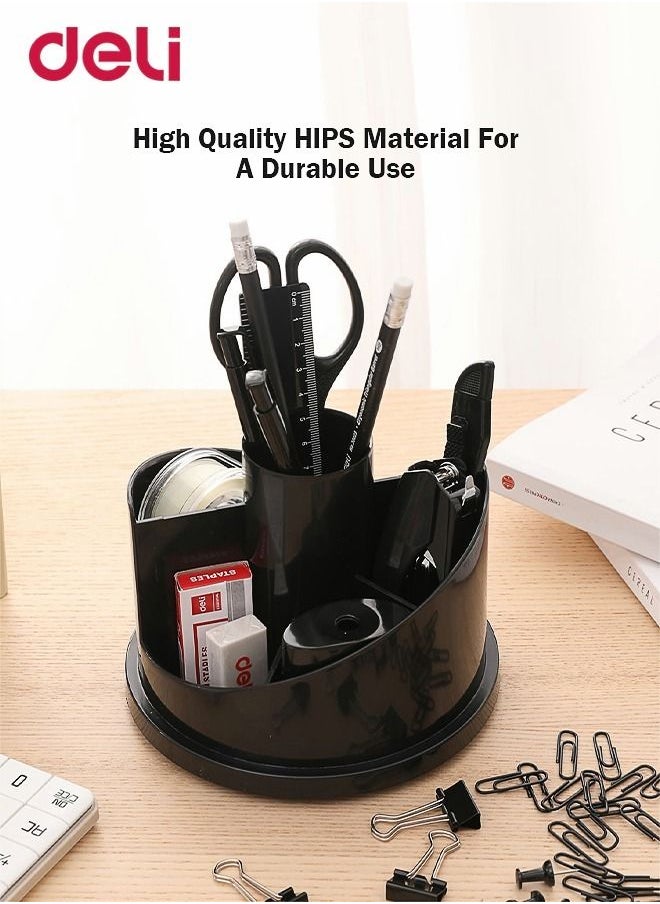 Deli Rotatable Multifunctional Desk Organizer And Multipurpose Pen Holder  - Image 1