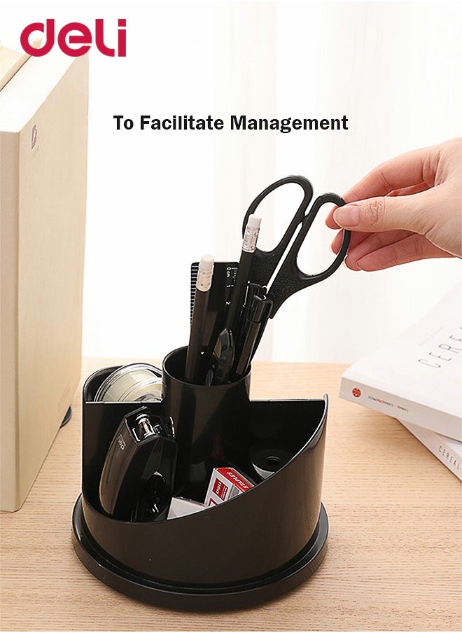 Deli Rotatable Multifunctional Desk Organizer And Multipurpose Pen Holder  - Image 3
