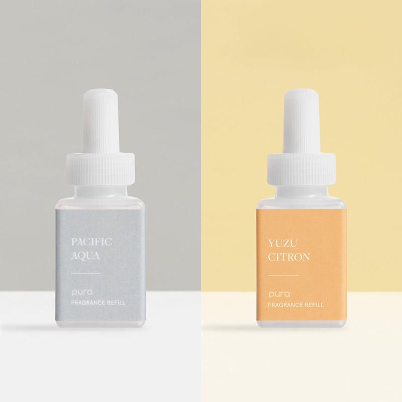 Pura Pura - Smart Home Fragrance Device Starter Set V3 - Scent Diffuser for Homes, Bedrooms & Living Rooms - Includes Fragrance Aroma Diffuser & Two Fragrances - Pacific Aqua and Yuzu Citron  - Image 2