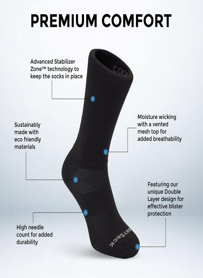 Wrightsock CoolMesh II Crew Running Socks for Men and Women – Eco-Friendly Anti Blister Socks - American Made - Image 2