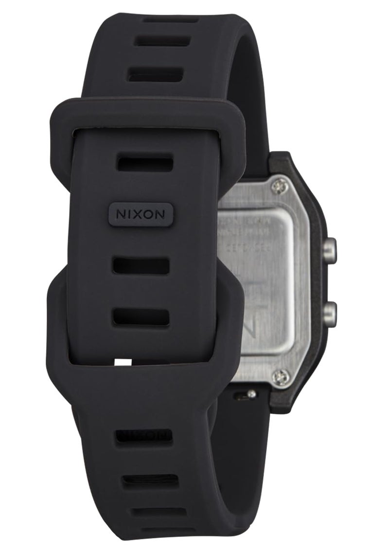 NIXON Ripper A1399 - Black/Black - 100m Water Resistant Men's Digital Sport Watch (36.5mm Face, 20mm Silicone Band) - Made with Recycled Ocean Plastics - Image 4