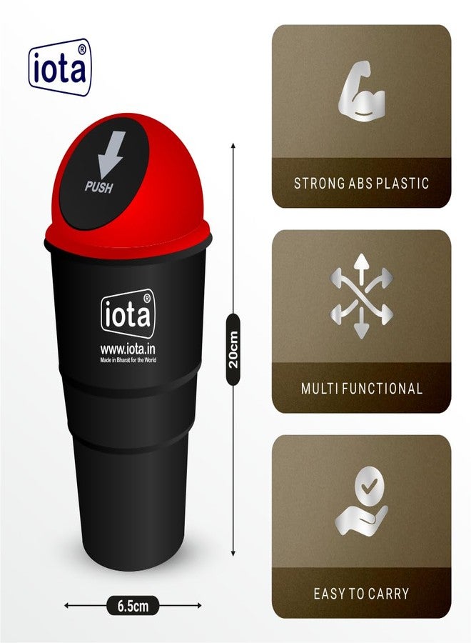 iota car bin | Plastic Car Dust Bins - car accessories 2025 | Dustbin for Car | Car Trash Bin | Car Trash Can | Mini Car Trash Bin Multicolour Pack of 4 - Image 2