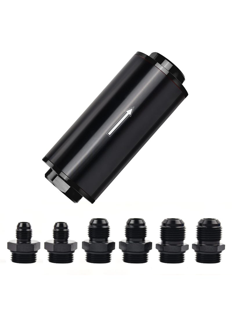EVIL ENERGY EVIL ENERGY 6AN 8AN 10AN Inline Fuel Filter 10 Micron 50MM Aluminum  - Image 1