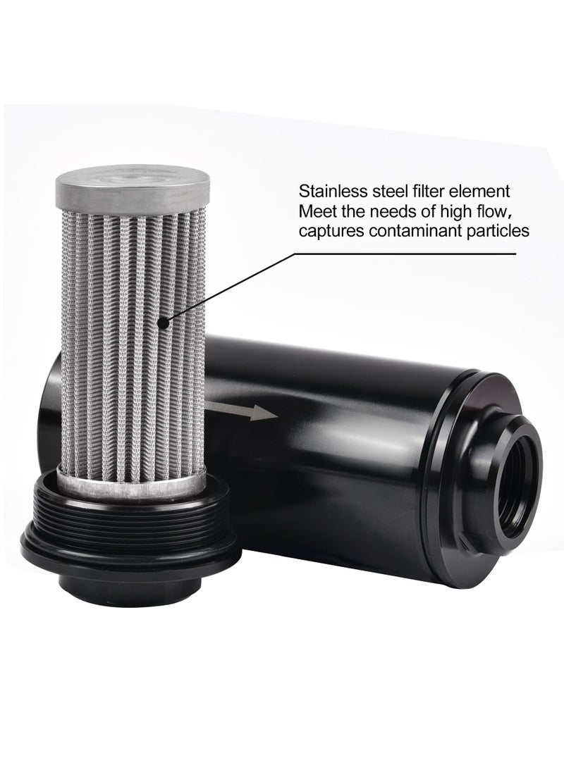 EVIL ENERGY EVIL ENERGY 6AN 8AN 10AN Inline Fuel Filter 10 Micron 50MM Aluminum  - Image 4