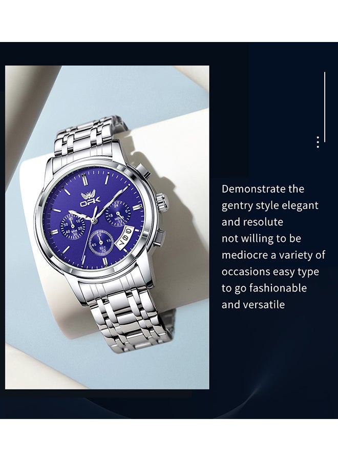 OPK Men'S Three-Eye Multi-Function Business Quartz Single Calendar Steel Belt Luminous Waterproof Men'S Watch 6051 - Image 4