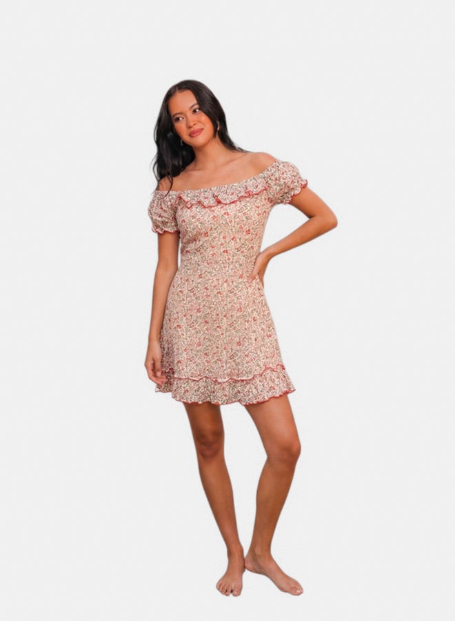 Familia Homewear Floral Short Dress - Image 1