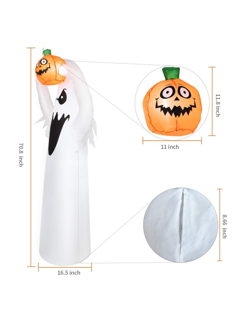 Loquat Inflatable Air Model Horror White Ghost Ghost Head Pumpkin Luminous Scene Layout Decorations Ghost Festival Cross-Border American regulations