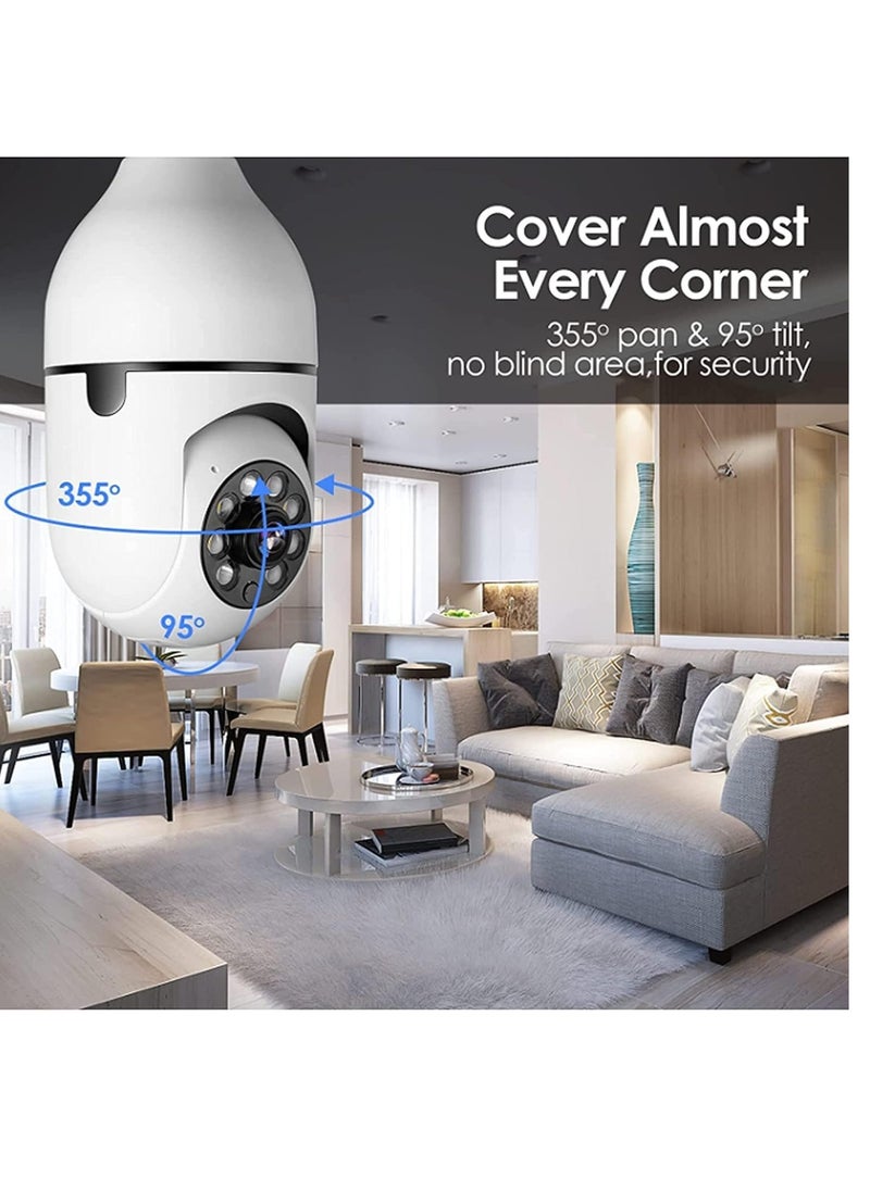 Generic Wireless Home Camera, Light Bulb Camera 360 Degree Full HD 1080P Smart Home Camera, Smart Night Vision, Two Way Audio, Smart Motion Detection, Real Time Alert, Recording  - Image 3