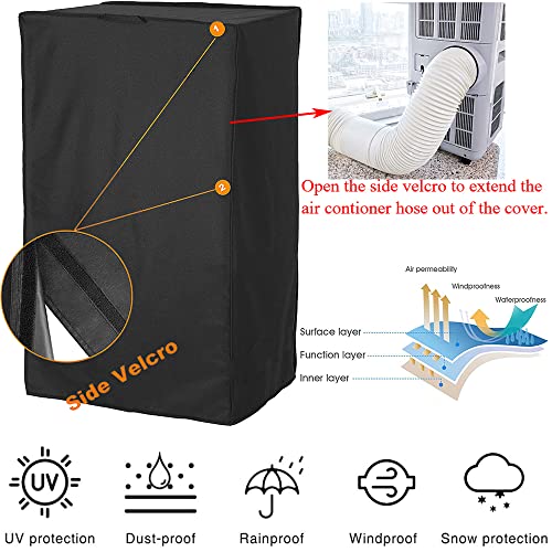 Skyour Portable Air Conditioner Covers Skyour Outdoor Waterproof Dustproof AC Unit Dust Cover Mobile Air Conditioner Storage Bags Protector Covers for Most 5000-14000 BTU Portable Air Conditioners - Image 3
