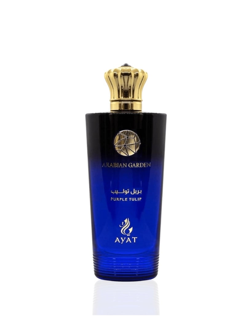 عطور آیت عطور آيات بيربل توليب أو دو برفان 100 مل – زهور بنفسجية، توت عصيري ومسك ناعم – عطر عربي ثابت للجنسينPurple Tulip by Ayat Perfumes is a feel-good floral with a purple glow—juicy blackcurrant and crisp pear bloom into a lush bouquet of tulip, violet and peony. A silky trail of soft musk, white amber and cashmere woods keeps it clean, comforting and long-lasting. Effortlessly elegant, it’s the spritz you reach for when you want compliments without trying too hard. - Image 2