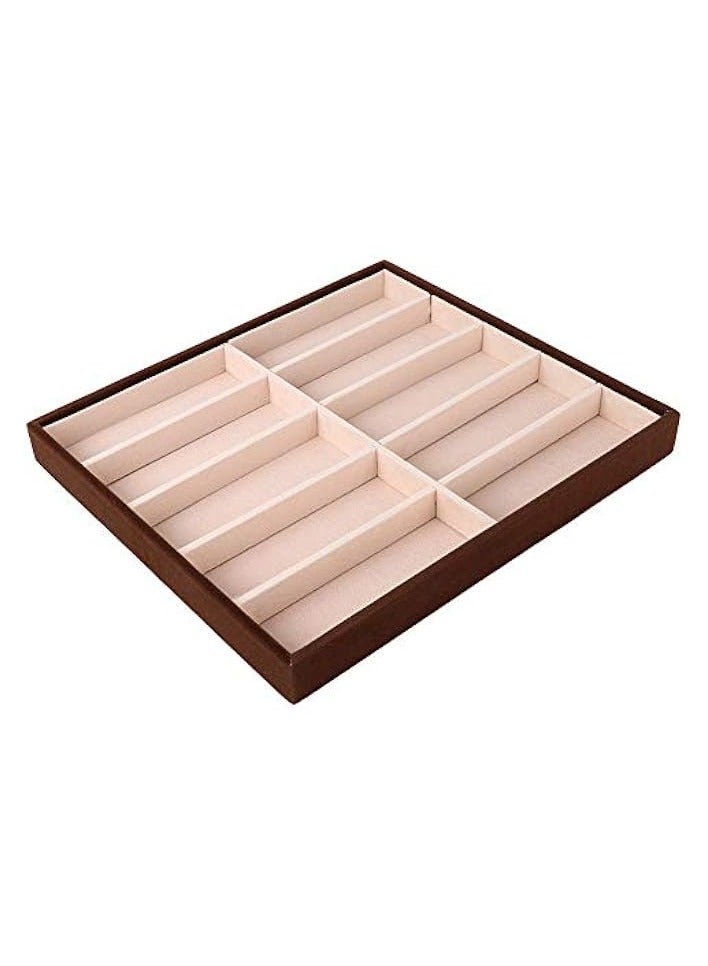 بروماس صندوق نظارات شمسية مكون من 10 شبكات، منظم نظارات حديث وحافظات تخزين النظارات الشمسية وحامل عرض النظارات الشمسية مفتوح من أعلى صندوق عرض النظارات الشمسية وعلبة النظارات الشمسية للنظارات الشمسية/الساعة/المجوهرات - Image 1