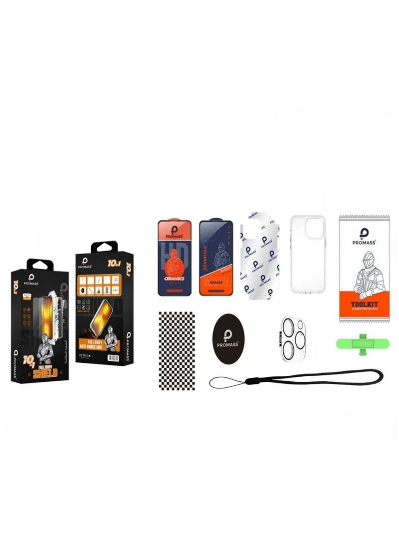 PROMASS - The strongest package - full protection package for iPhone 14 Pro Max (10 in 1) - Image 1